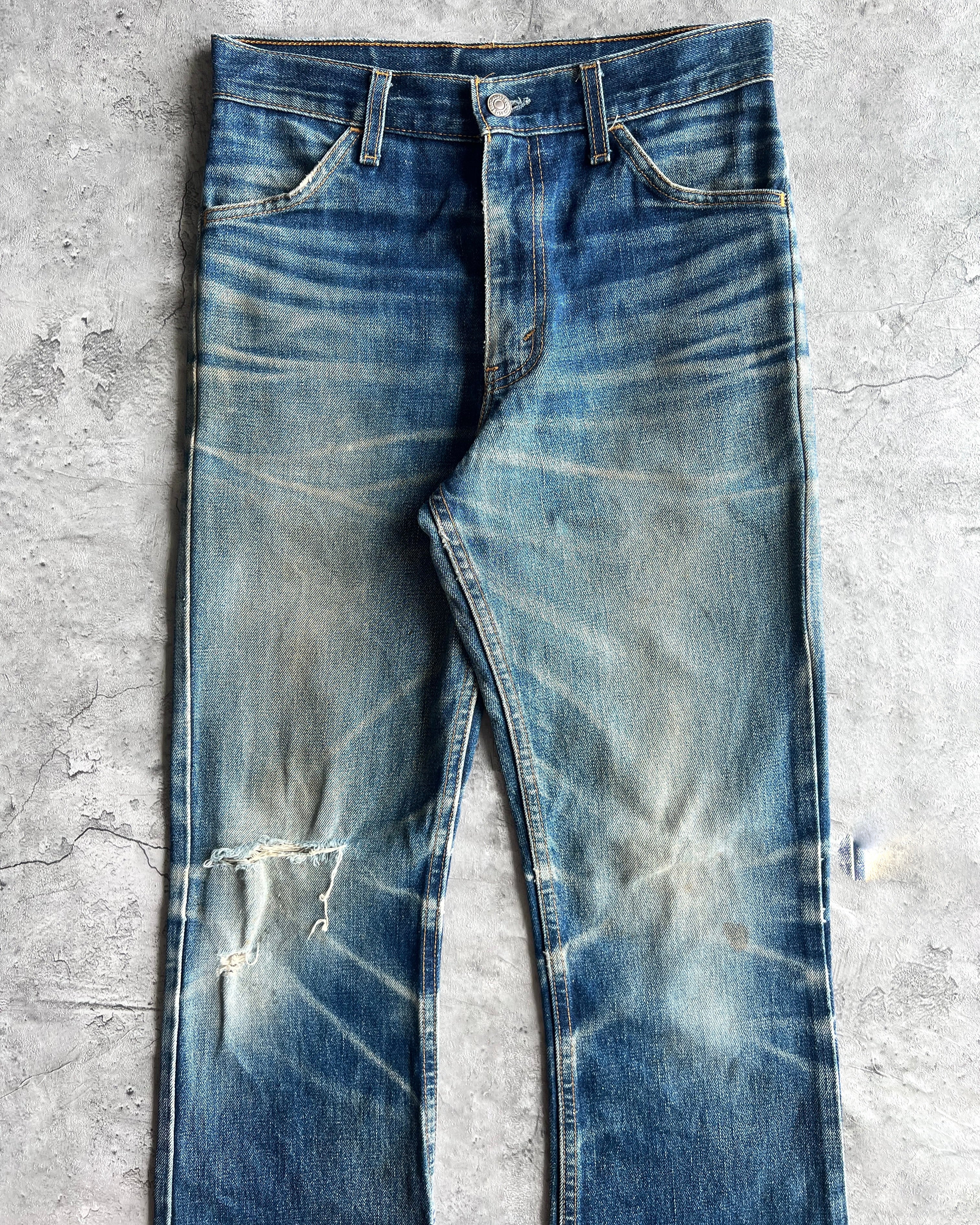 1990S FADED WASHED LEVI'S 517 FLARE JEANS (28X33)