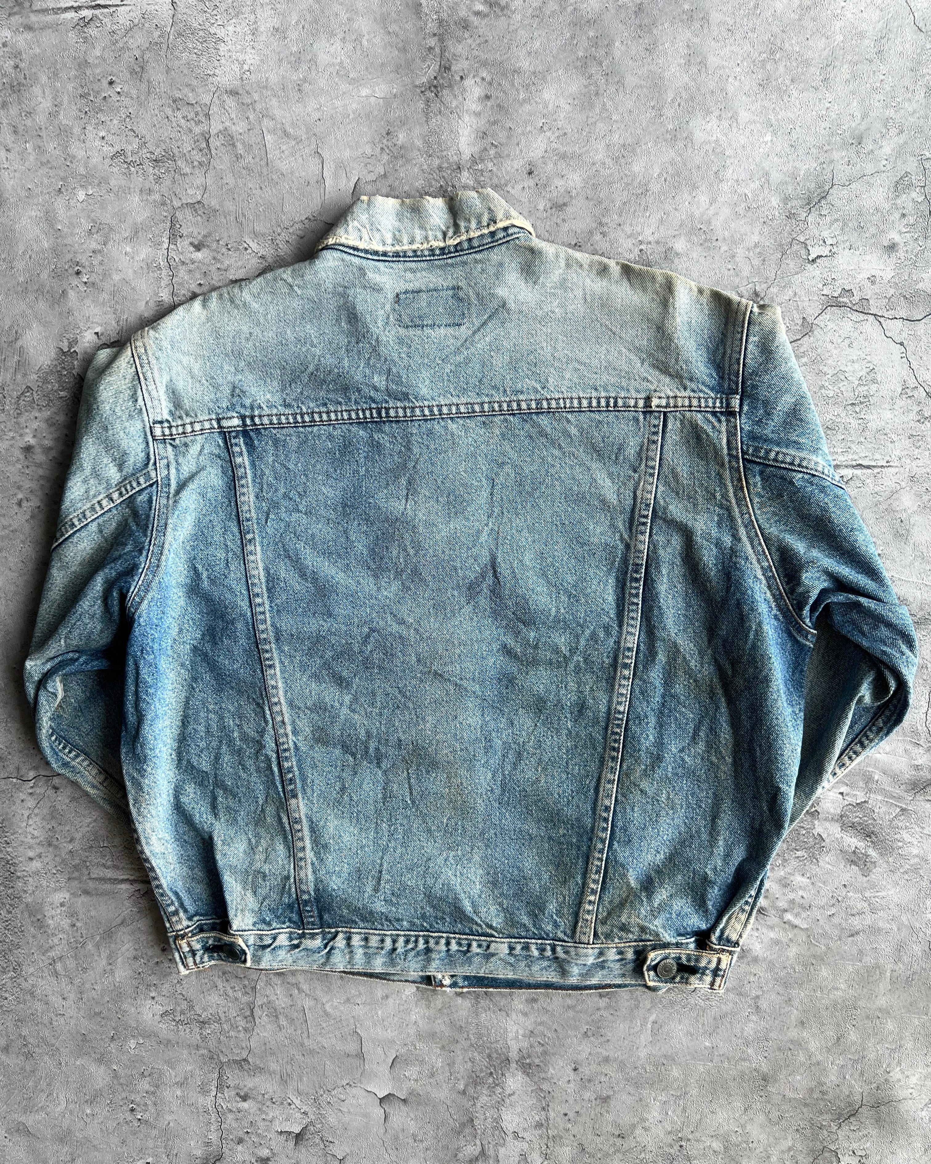 1990S FADED WASHED LEVI'S TYPE III DENIM TRUCKER JACKET (XL)