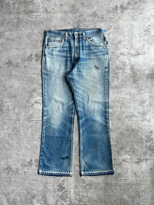 1990S FADED WASHED LEVI'S 517 FLARE JEANS (34X34)