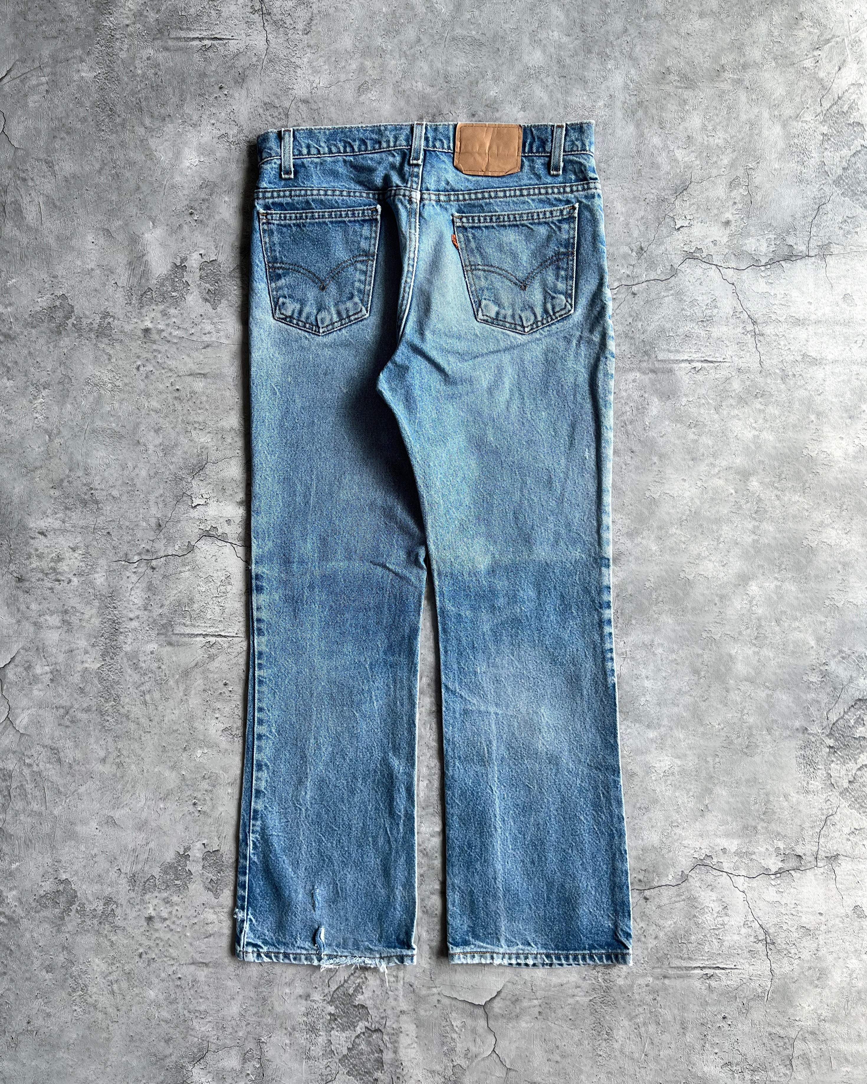 1990S FADED WASHED LEVI'S 517 BOOTCUT JEANS (34X30)