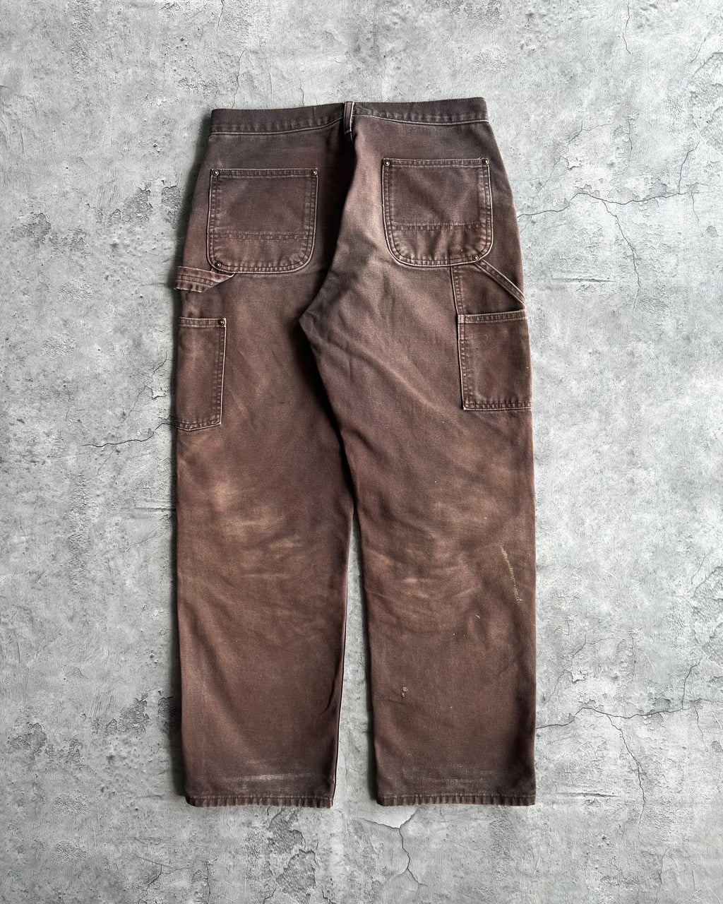 1990S SUN FADED BROWN CARHARTT DOUBLE KNEE PANTS (30X30)