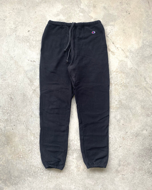 1990S BLACK CHAMPION REVERSE WEAVE SWEATPANTS (28-36)