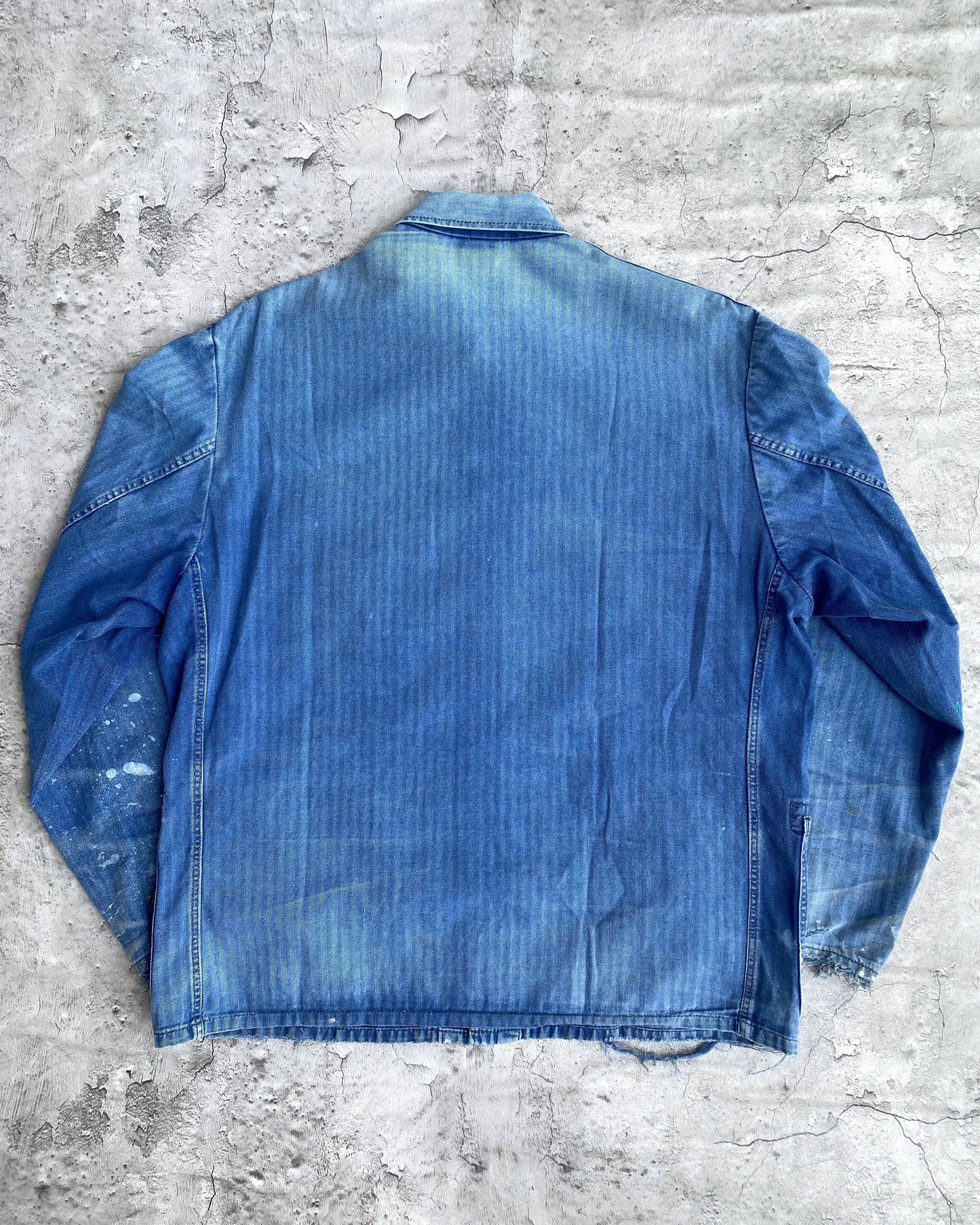 1970S SUN FADED HBT FRENCH WORKWEAR (S-L)