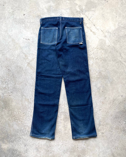 1990S HBT DOUBLE KNEE DENIM JEANS (30X32)