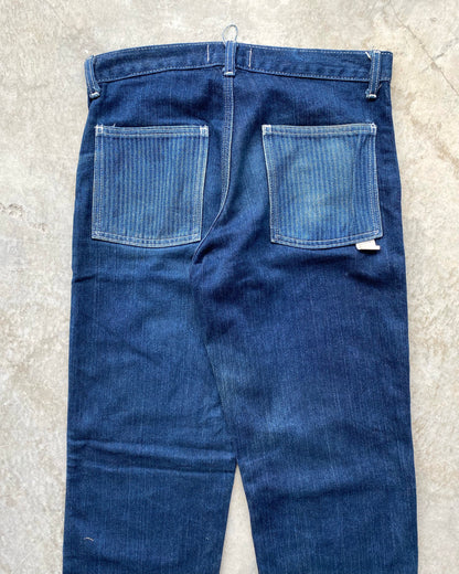 1990S HBT DOUBLE KNEE DENIM JEANS (30X32)