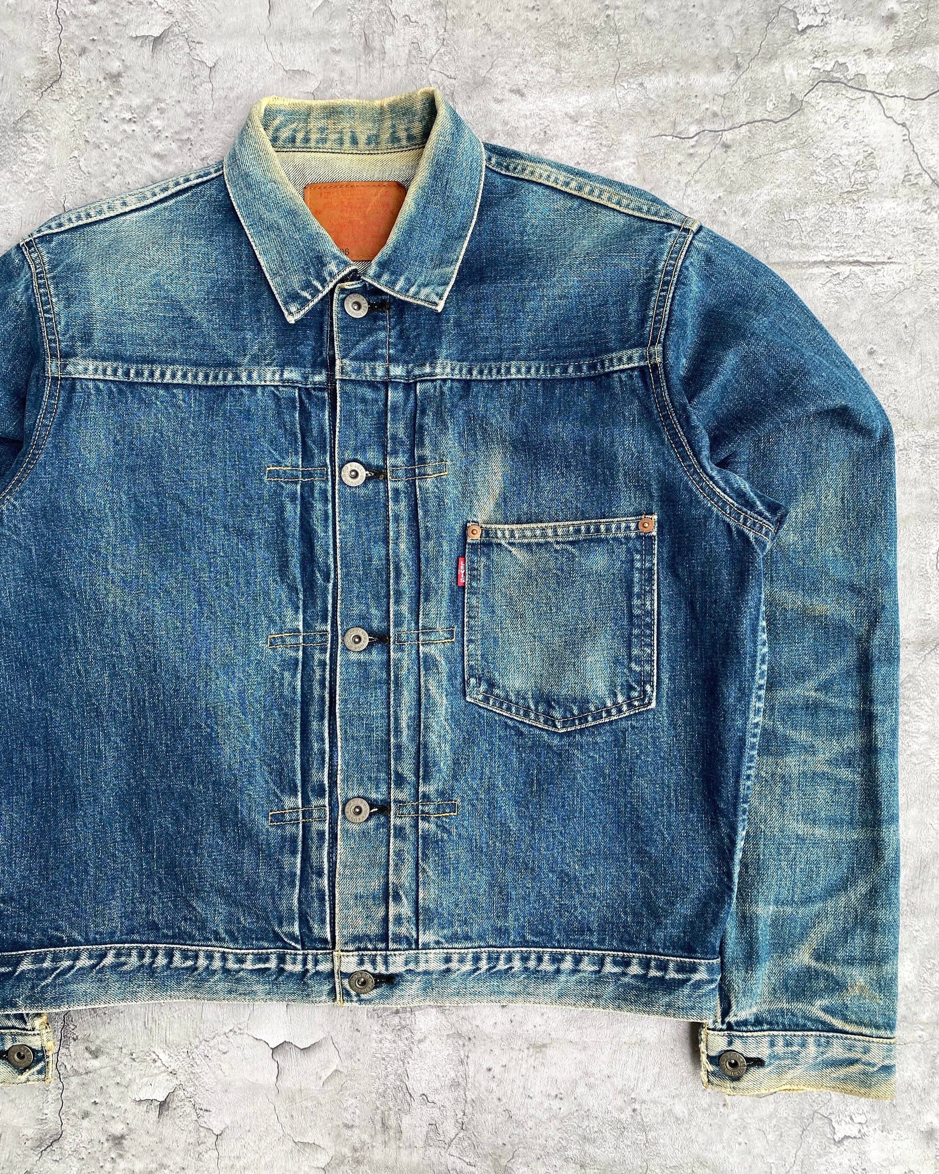 1990S FADED WASHED LEVI'S BIG E TYPE 1 DENIM JACKET (S-L)