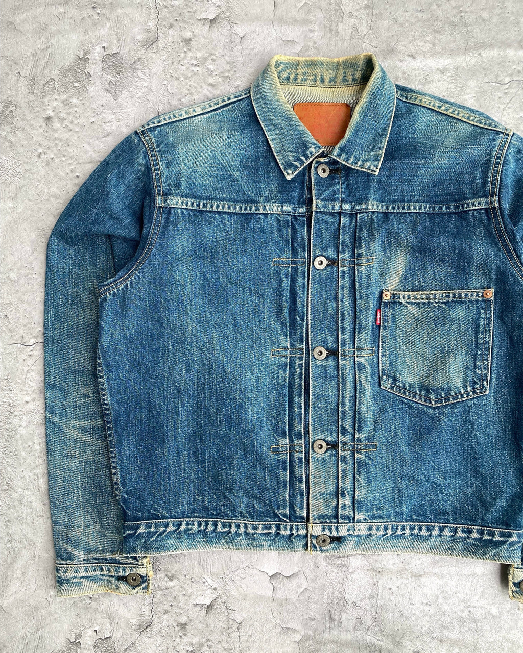 1990S FADED WASHED LEVI'S BIG E TYPE 1 DENIM JACKET (S-L)