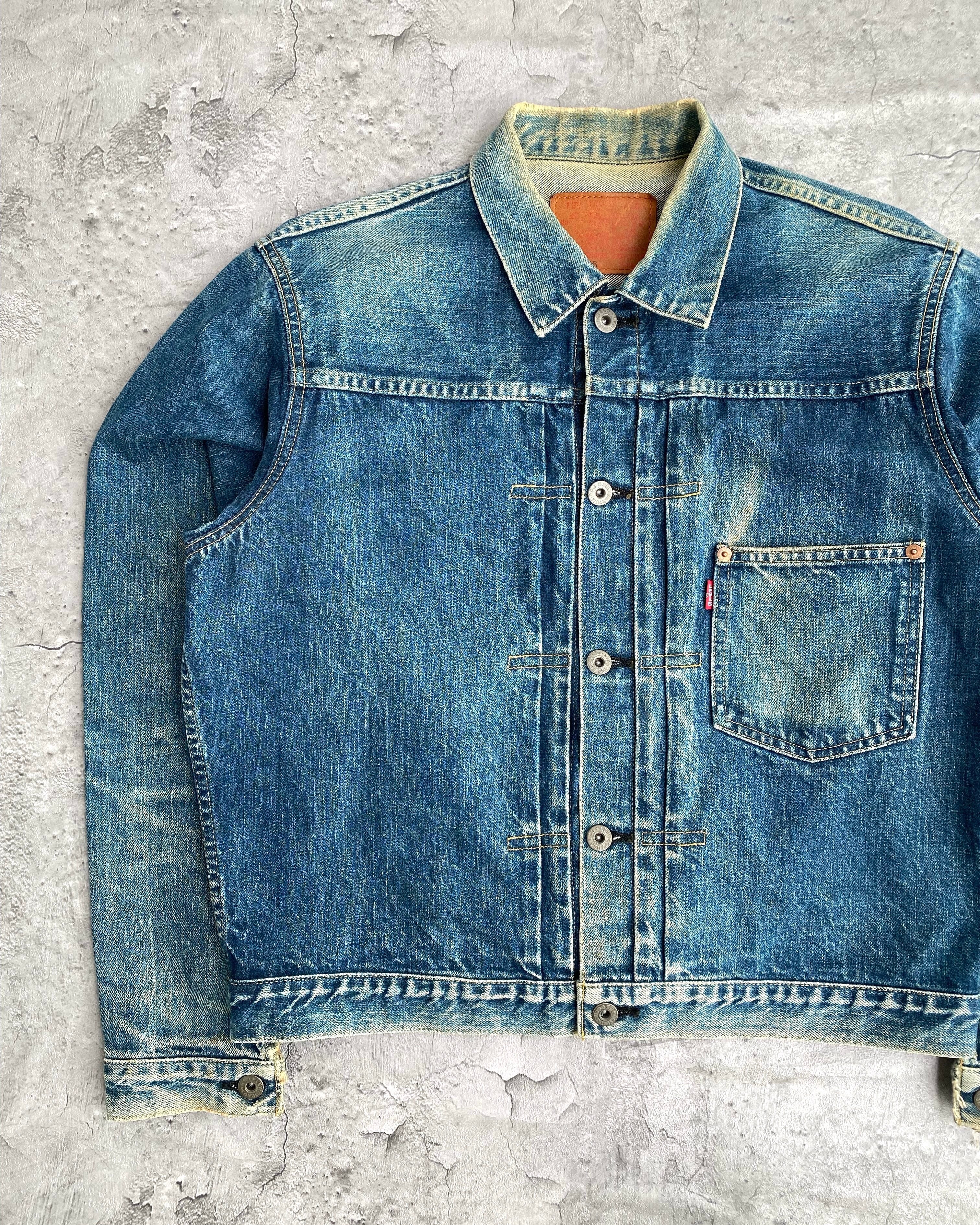 1990S FADED WASHED LEVI'S BIG E TYPE 1 DENIM JACKET (S-L)