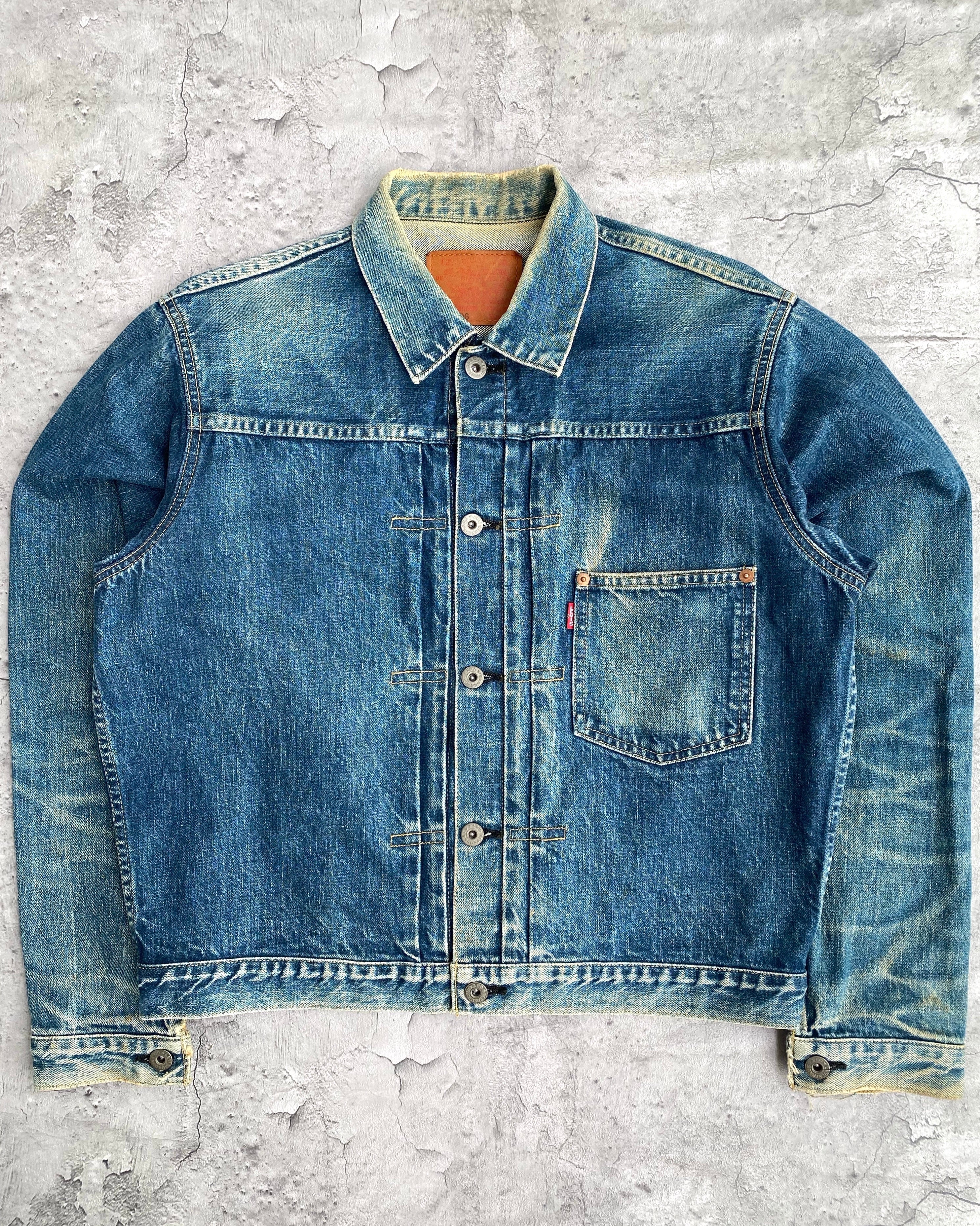 1990S FADED WASHED LEVI'S BIG E TYPE 1 DENIM JACKET (S-L)