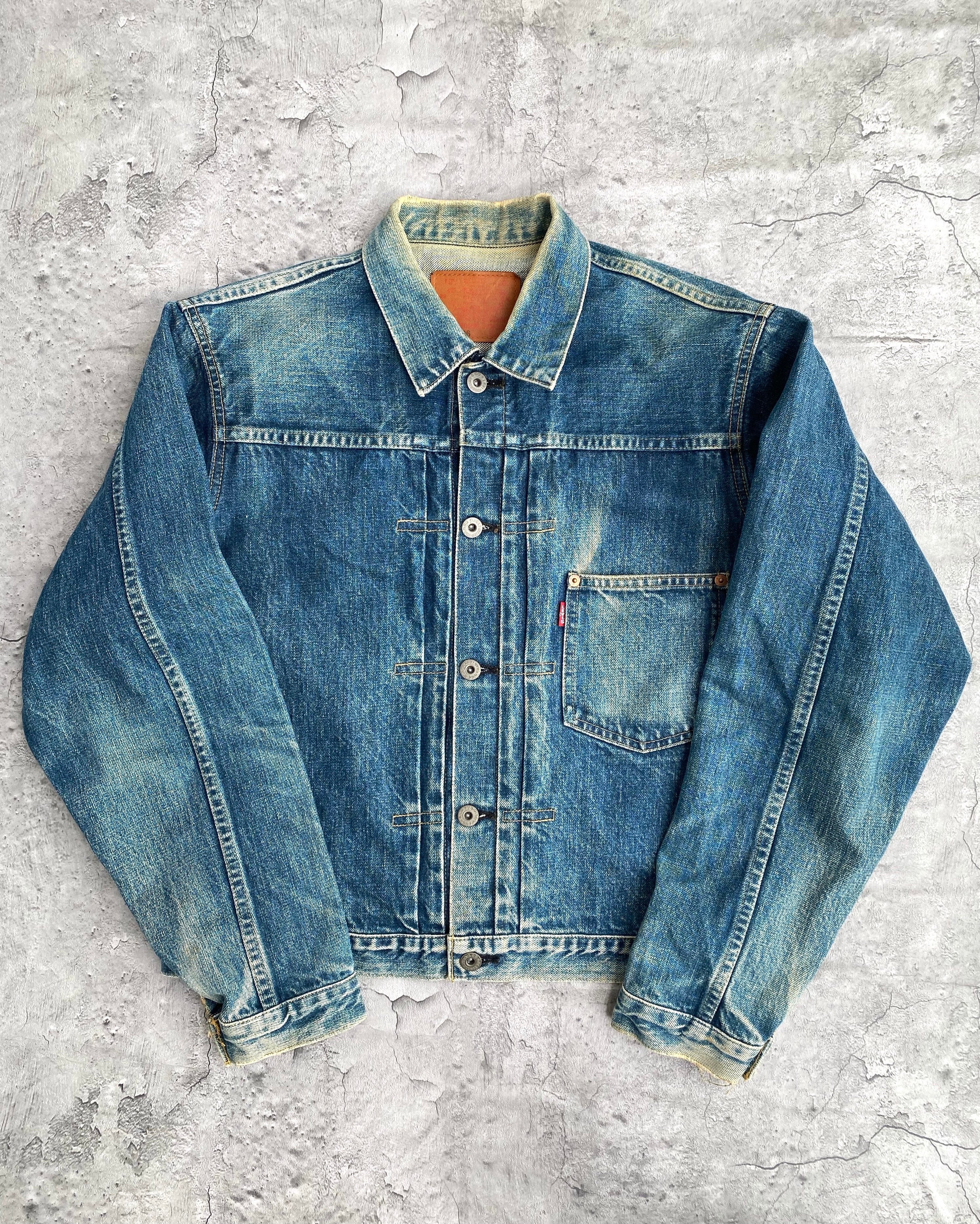 1990S FADED WASHED LEVI'S BIG E TYPE 1 DENIM JACKET (S-L)