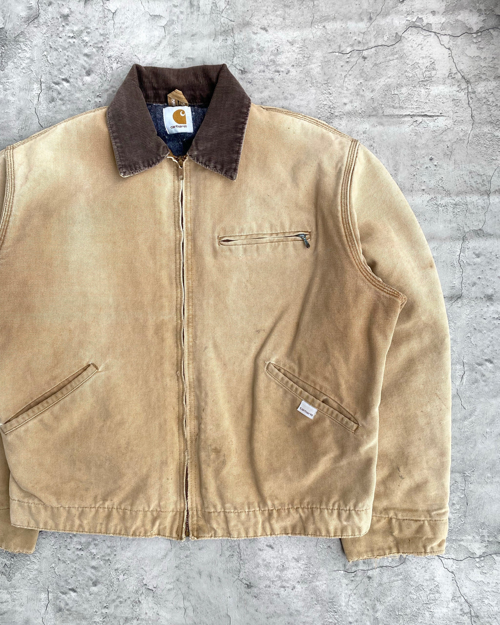1980S SUN FADED BROWN CARHARTT DETROIT JACKET (M/L)