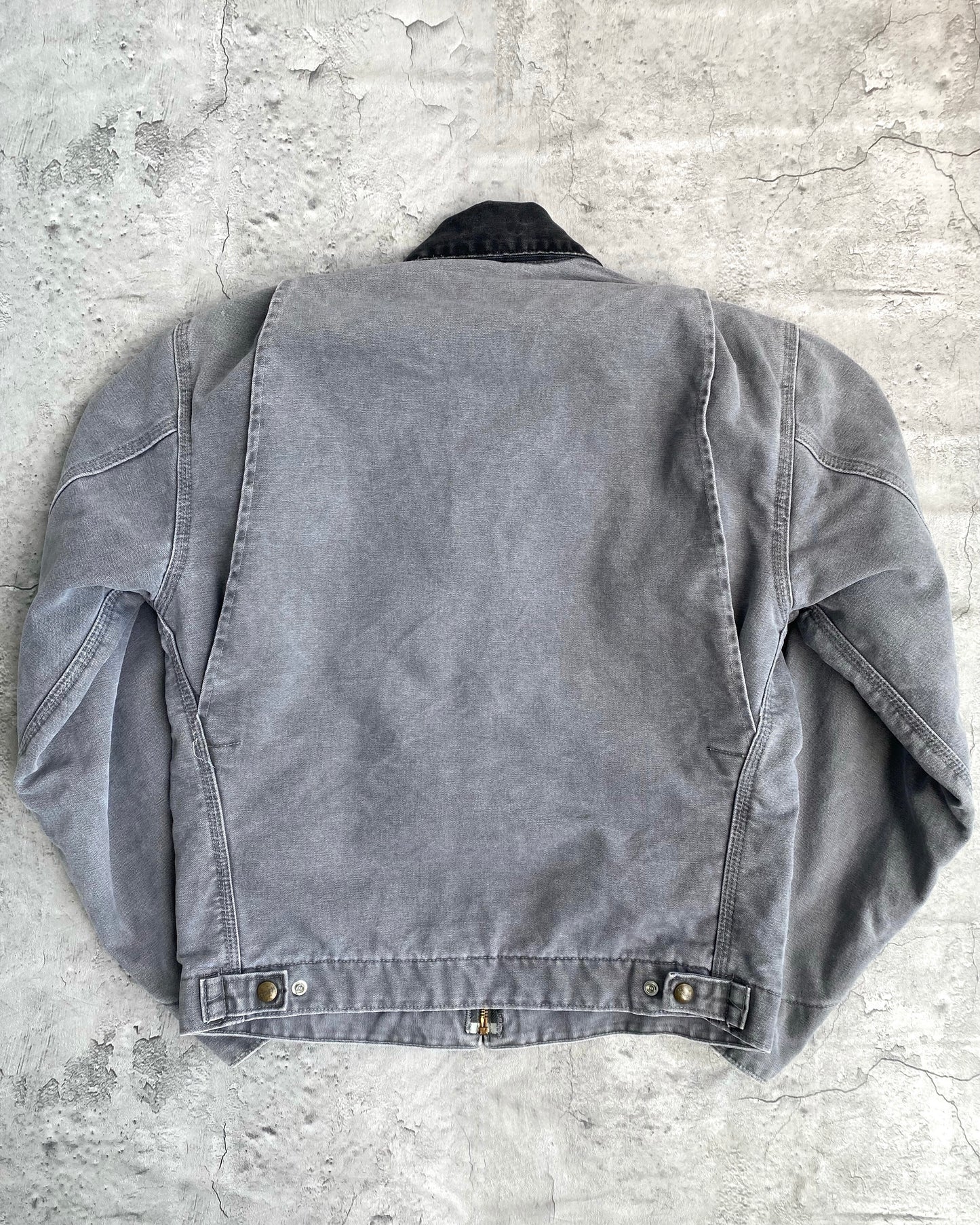 1990S GREY CARHARTT DETROIT JACKET (S/M)