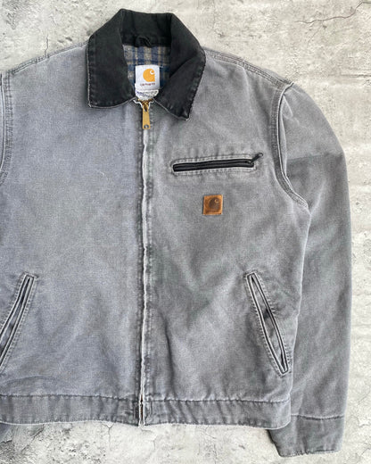 1990S GREY CARHARTT DETROIT JACKET (S/M)