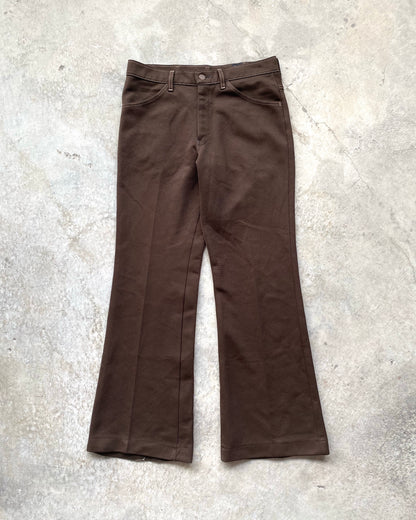 1960S/1970S BROWN FARAH STA PREST BOOTCUT TROUSERS (31X30)