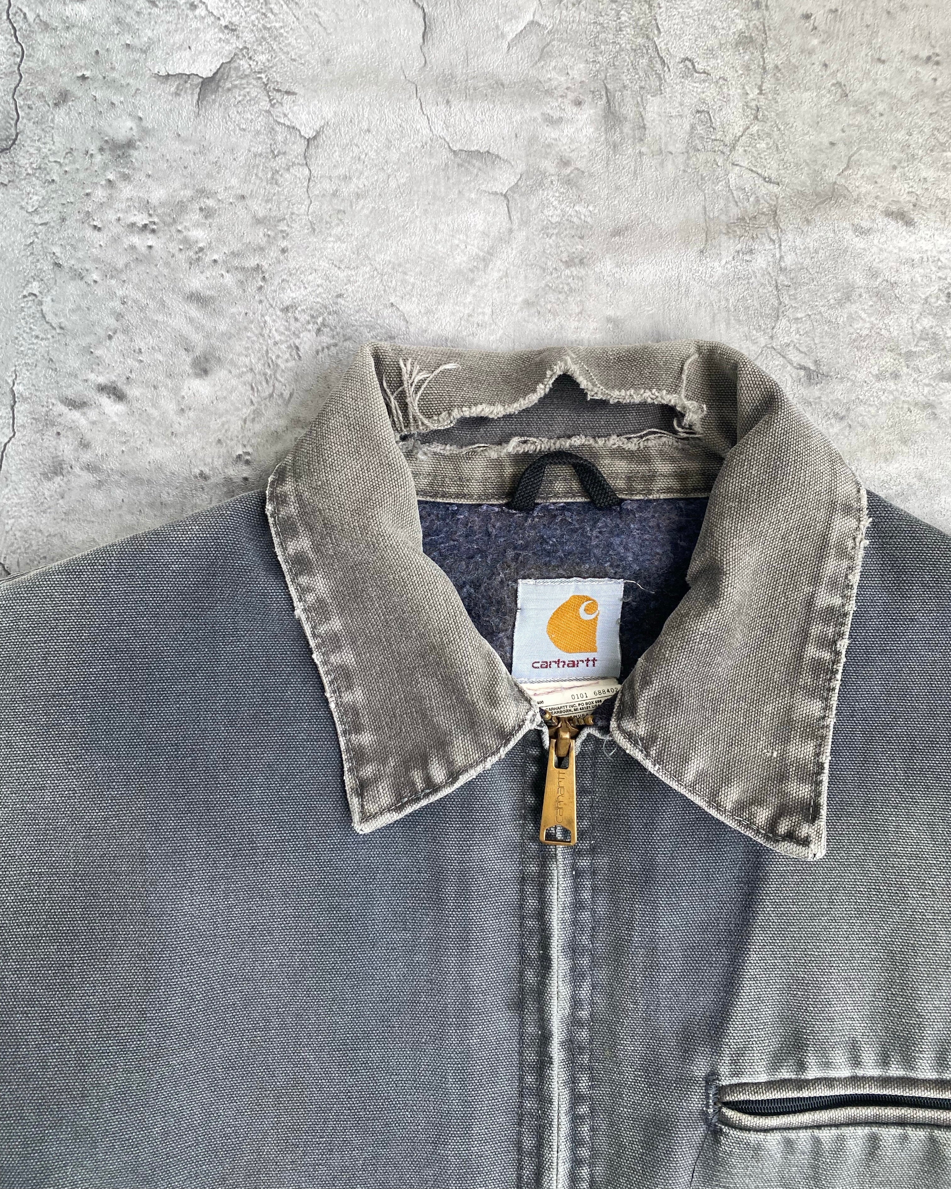 1980S FADED GREY CARHARTT DETROIT JACKET (L/XL)