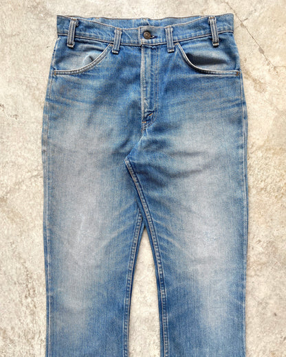 1970S FADED WASHED LEVI'S 646 BOOTCUT RELEASED HEM JEANS (31X30)