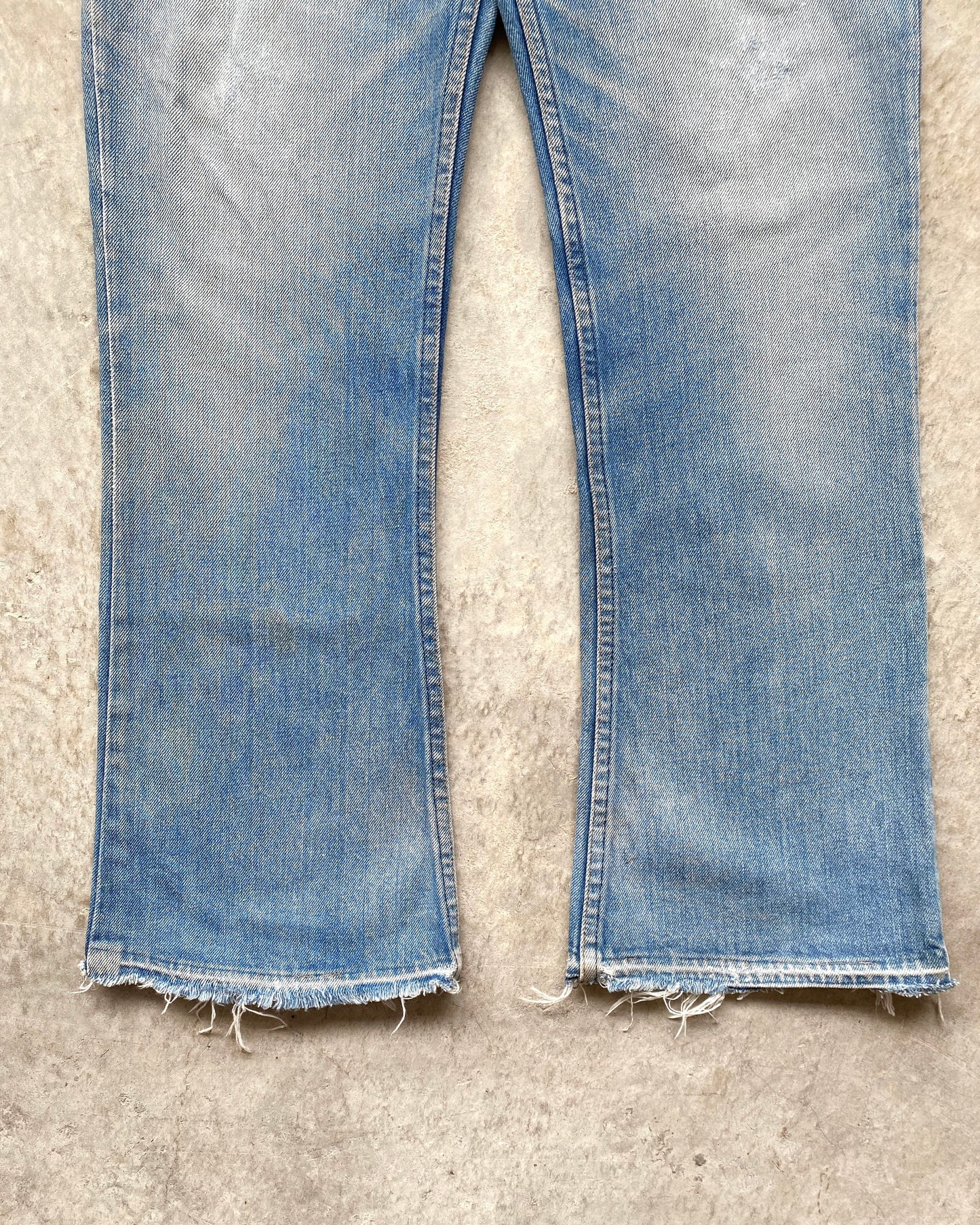 1970S FADED WASHED LEVI'S 646 BOOTCUT RELEASED HEM JEANS (31X30)