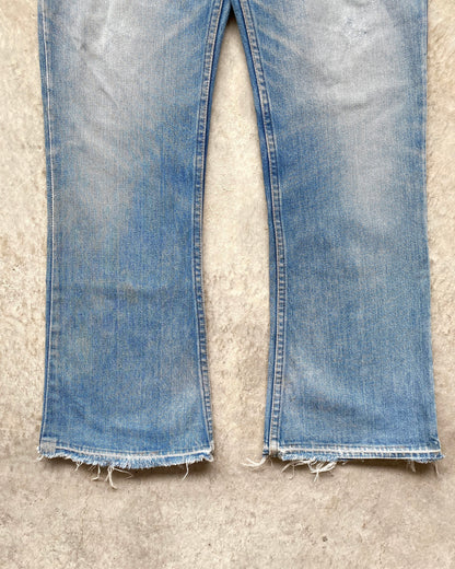 1970S FADED WASHED LEVI'S 646 BOOTCUT RELEASED HEM JEANS (31X30)