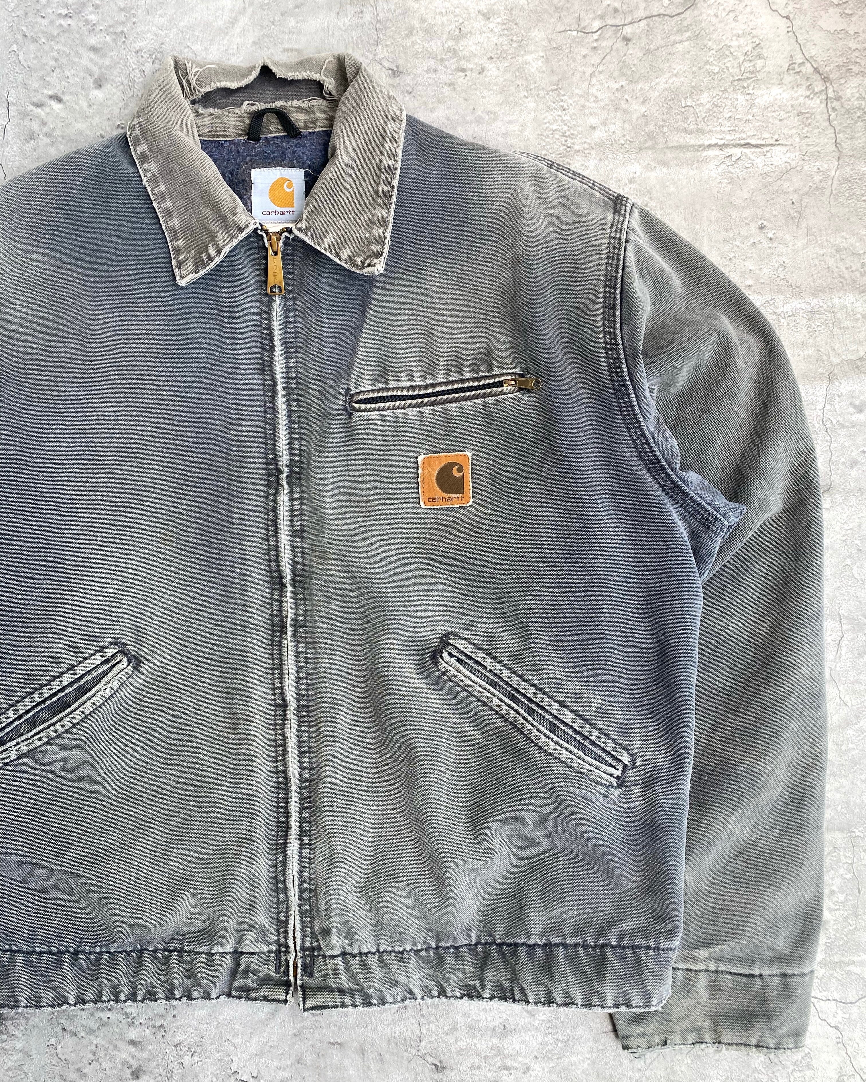 1980S FADED GREY CARHARTT DETROIT JACKET (L/XL)