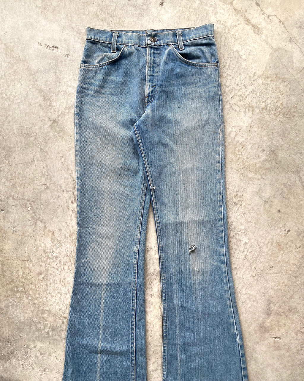 1970S FADED WASHED LEVI'S 646 BOOTCUT JEANS (30X33)