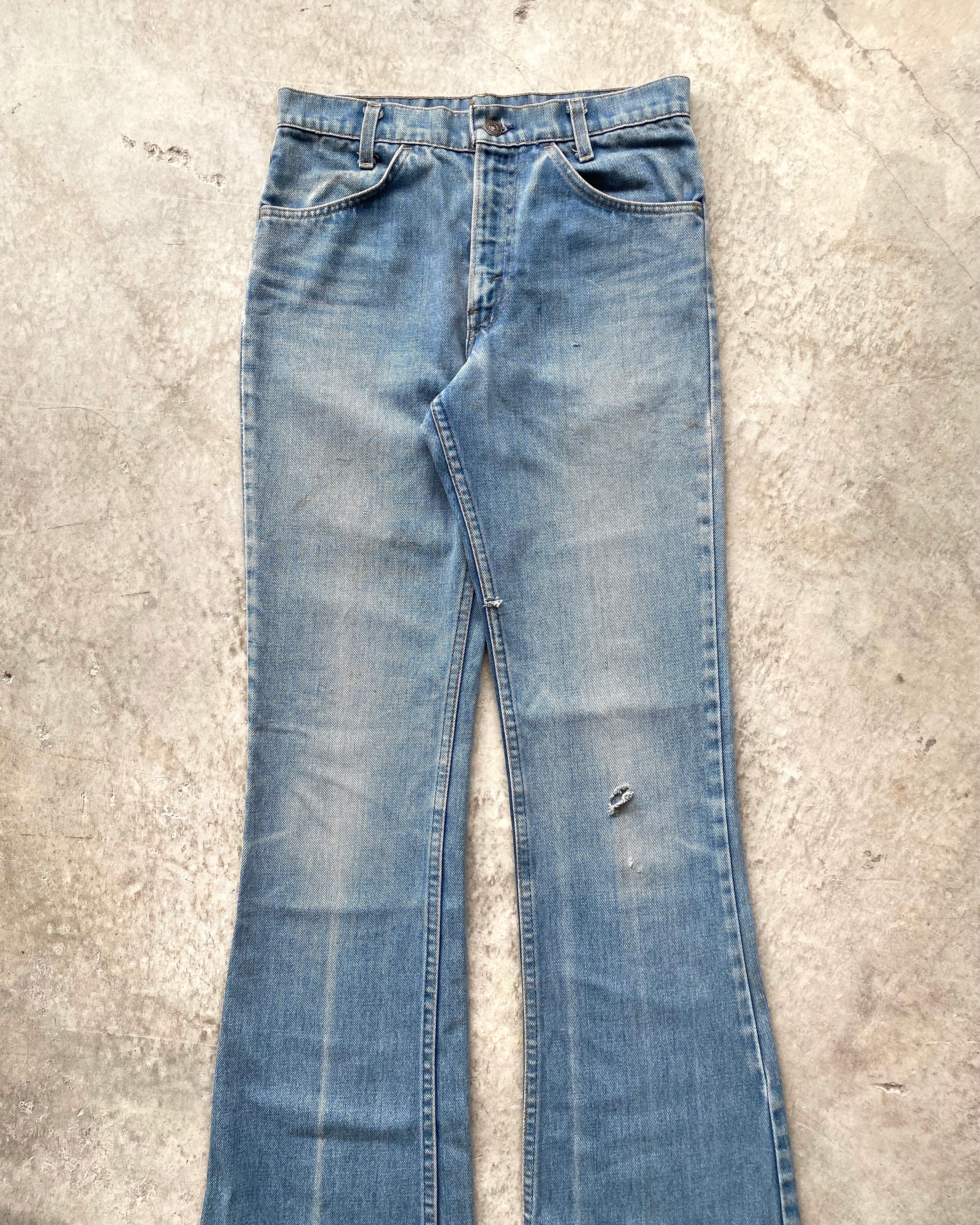 1970S FADED WASHED LEVI'S 646 BOOTCUT JEANS (30X33)