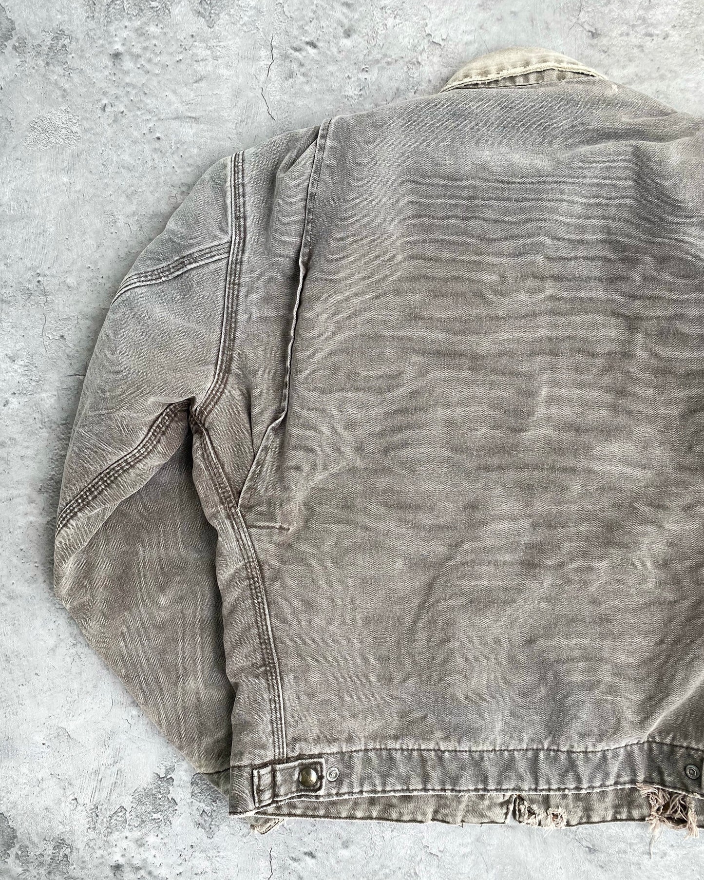 1990S FADED GREY CARHARTT DETROIT JACKET (M/L)