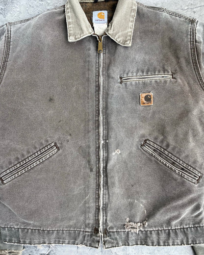 1990S FADED GREY CARHARTT DETROIT JACKET (M/L)