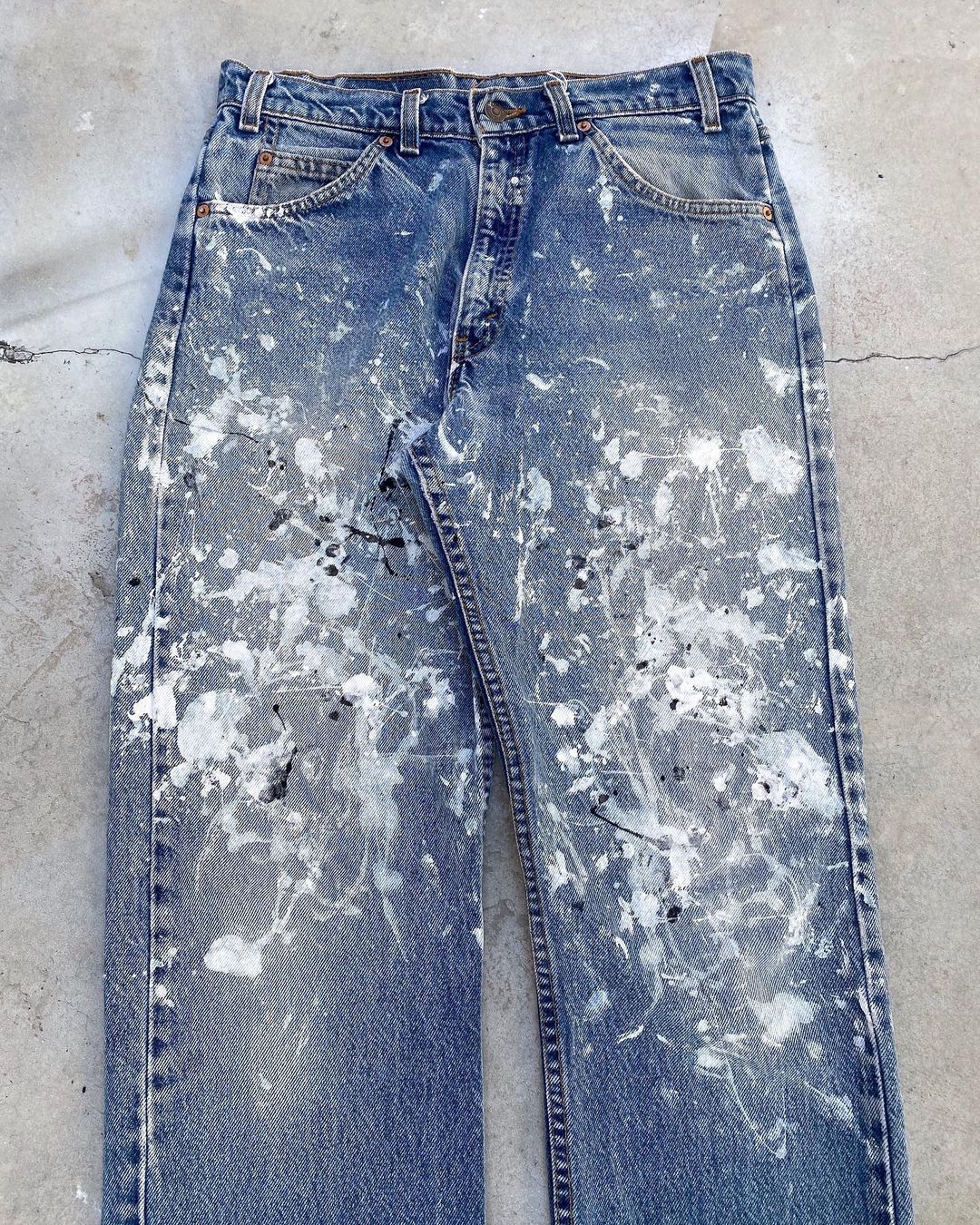 1990s Levi’s 505 Painted Jeans