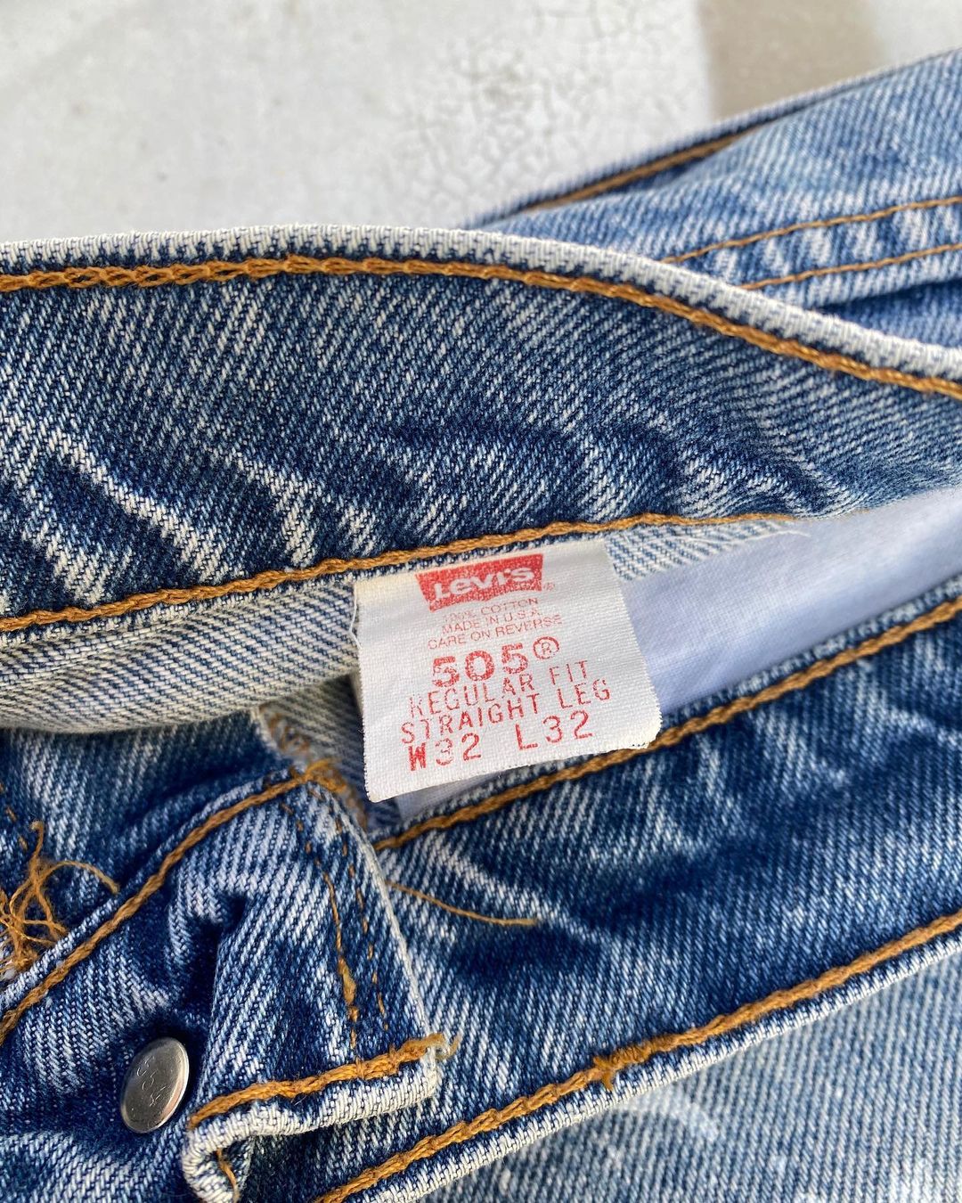 1990s Levi’s 505 Painted Jeans
