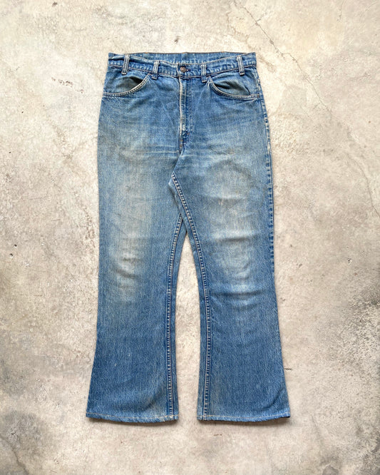 1970S FADED WASHED LEVI'S 646 BOOTCUT JEANS (35X32)