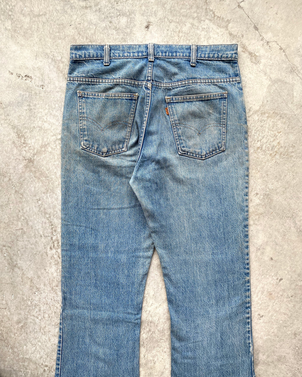 1970S FADED WASHED LEVI'S 646 BOOTCUT JEANS (35X32)