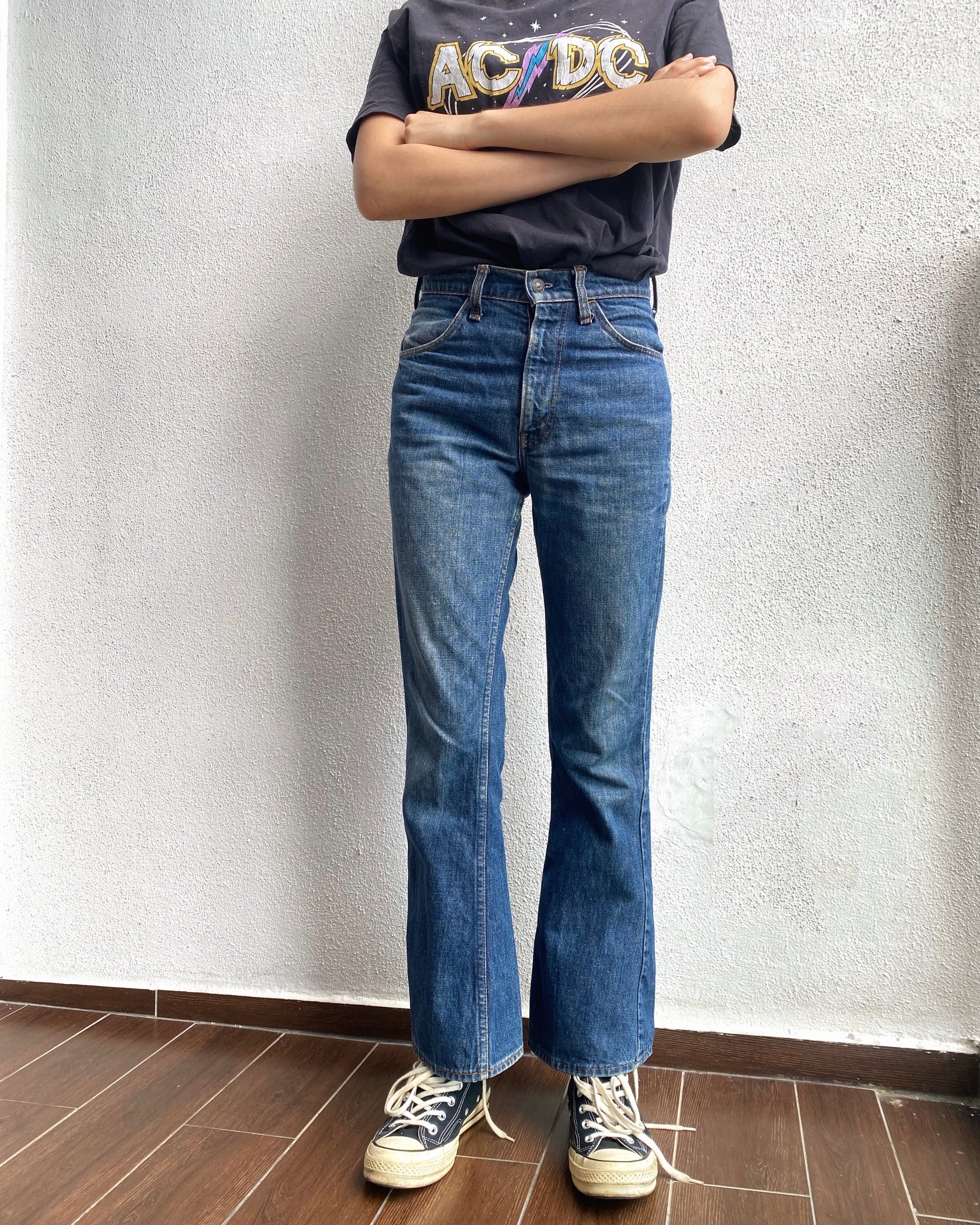 1970S MEDIUM WASHED LEVI'S 646 BOOTCUT JEANS (29X30)