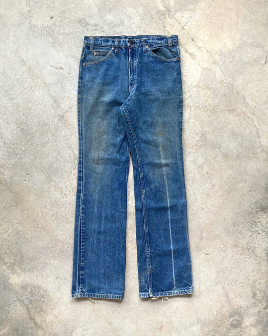 1980S MEDIUM WASHED LEVI'S 517 FLARE JEANS (34X34)