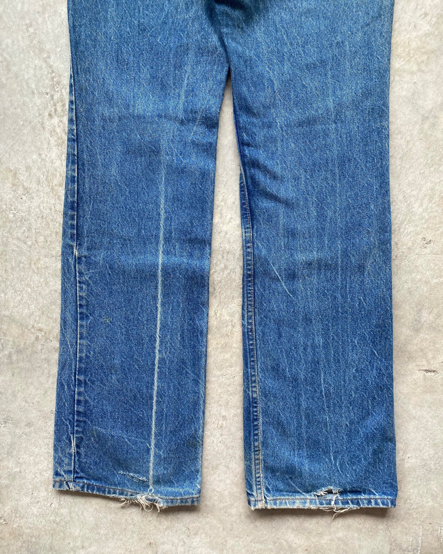 1980S MEDIUM WASHED LEVI'S 517 FLARE JEANS (34X34)