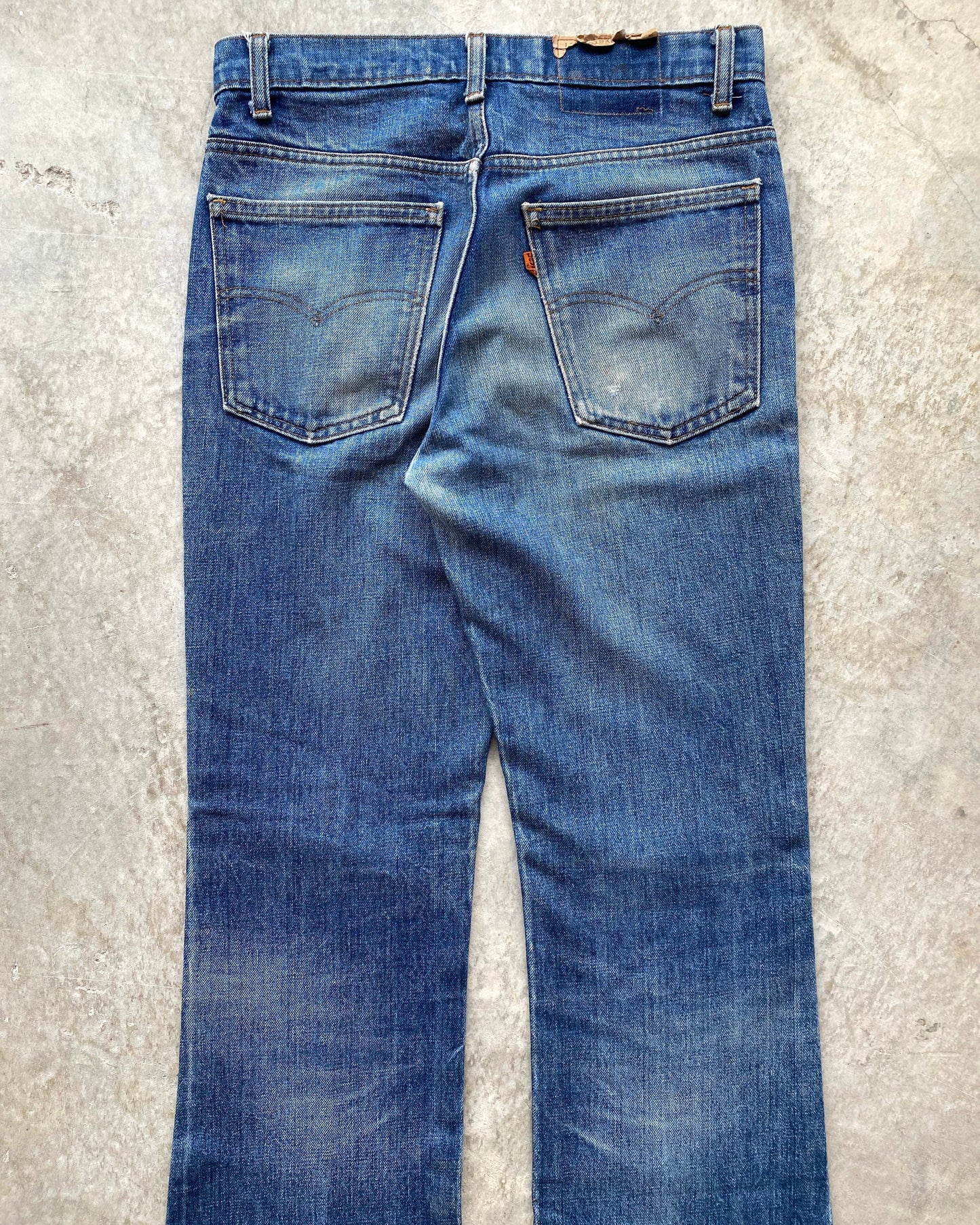 1980S MEDIUM WASHED LEVI'S 517 FLARE JEANS (31X32)