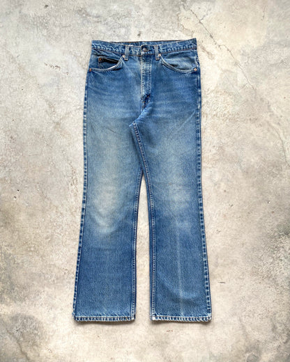 1980S FADED WASHED LEVI'S 517 FLARE JEANS (33X32)