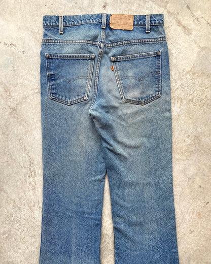 1980S FADED WASHED LEVI'S 517 FLARE JEANS (33X32)