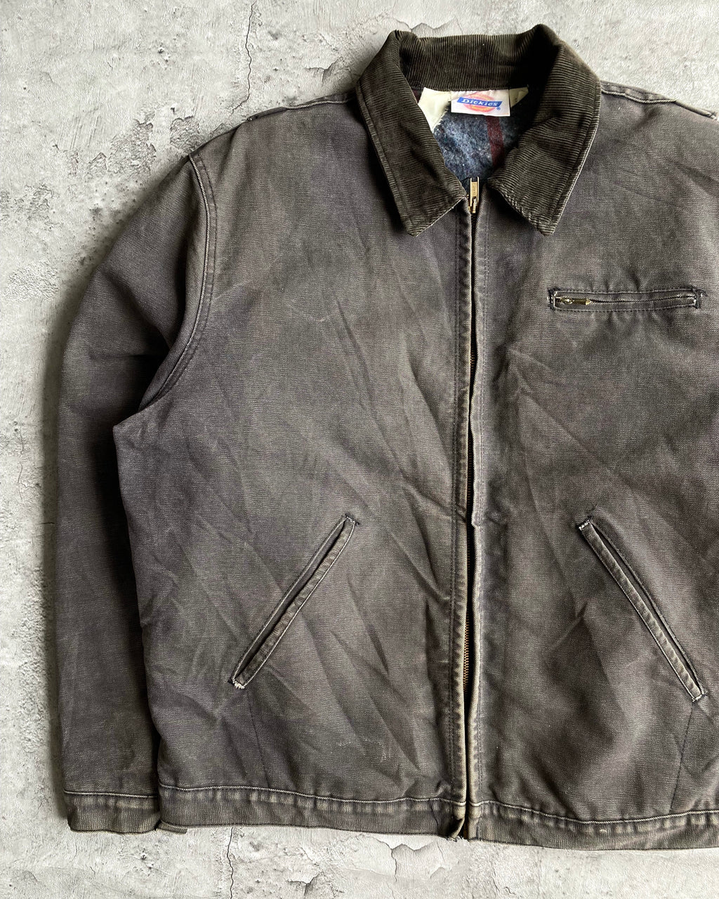 1990S FADED BLACK DICKIES DETROIT JACKET (XL)