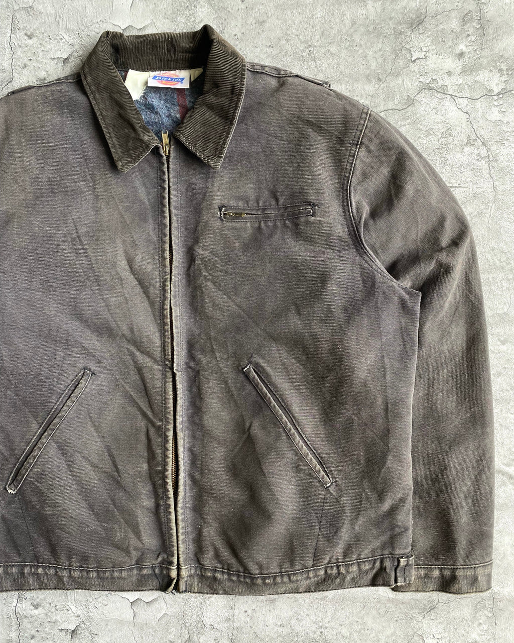 1990S FADED BLACK DICKIES DETROIT JACKET (XL)