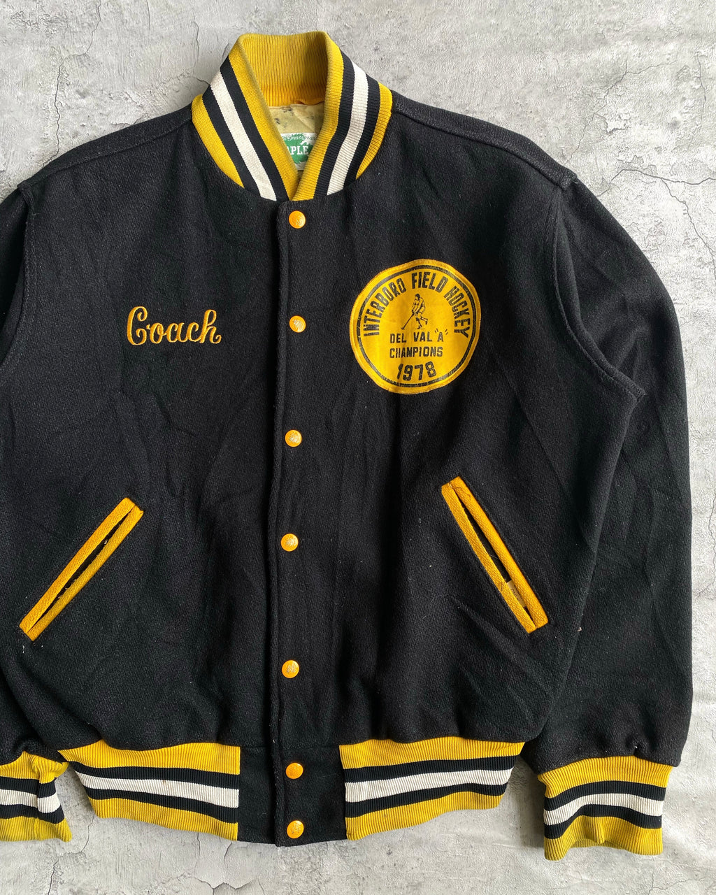 1978 'INTERBORD FIELD HOCKET' WOOL VARSITY JACKET (M)