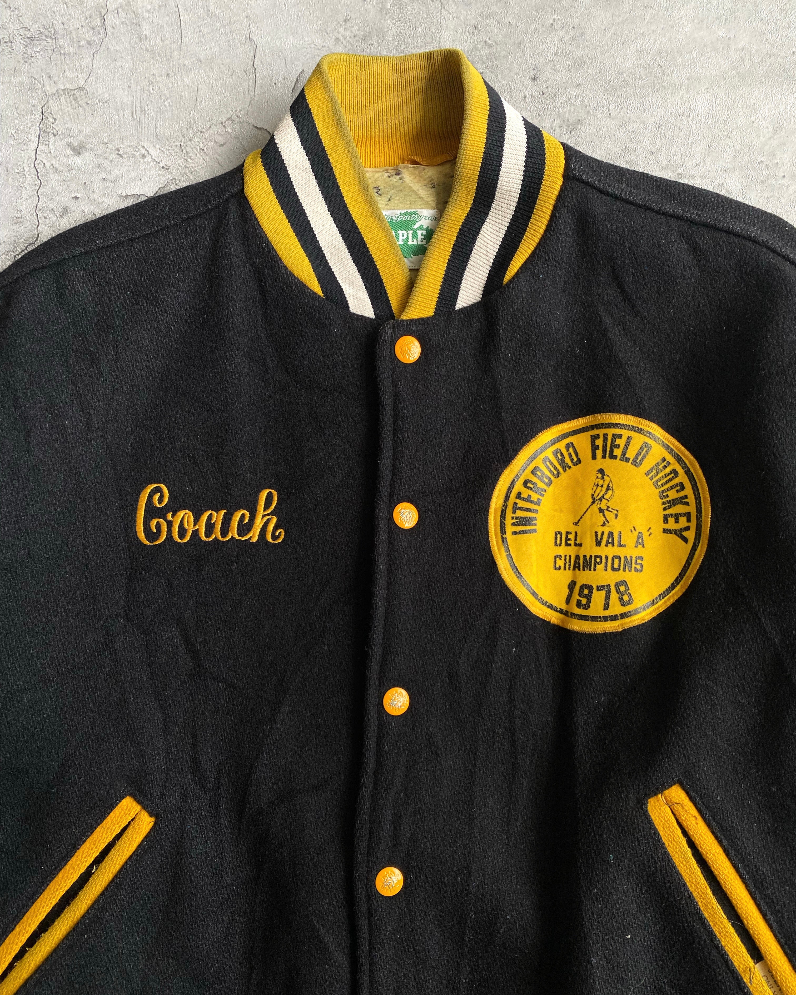 1978 'INTERBORD FIELD HOCKET' WOOL VARSITY JACKET (M)