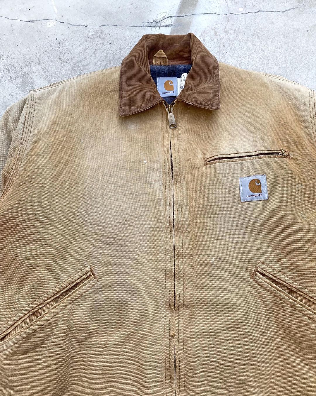 1990s Sun Faded Brown Carhartt Detroit Jacket