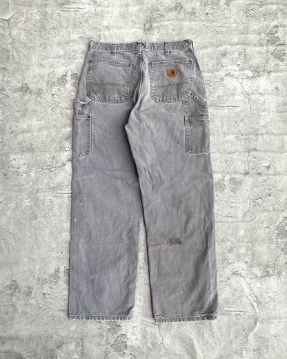 1990S GREY CARHARTT DOUBLE KNEE PANTS (32X32)