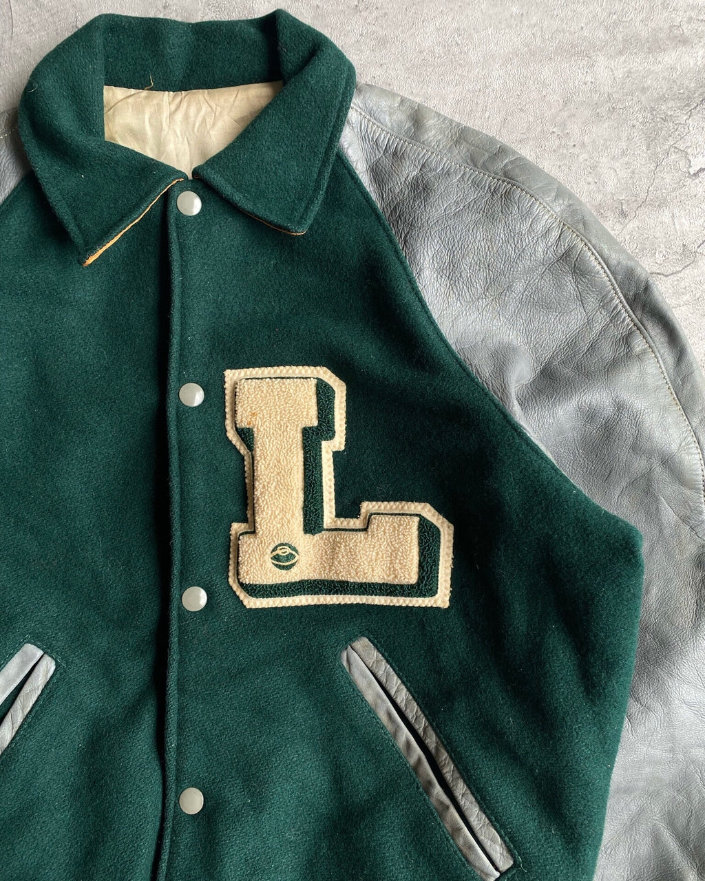 1965 'L' LETTERMAN RAGLAN VARSITY JACKET (S-L)