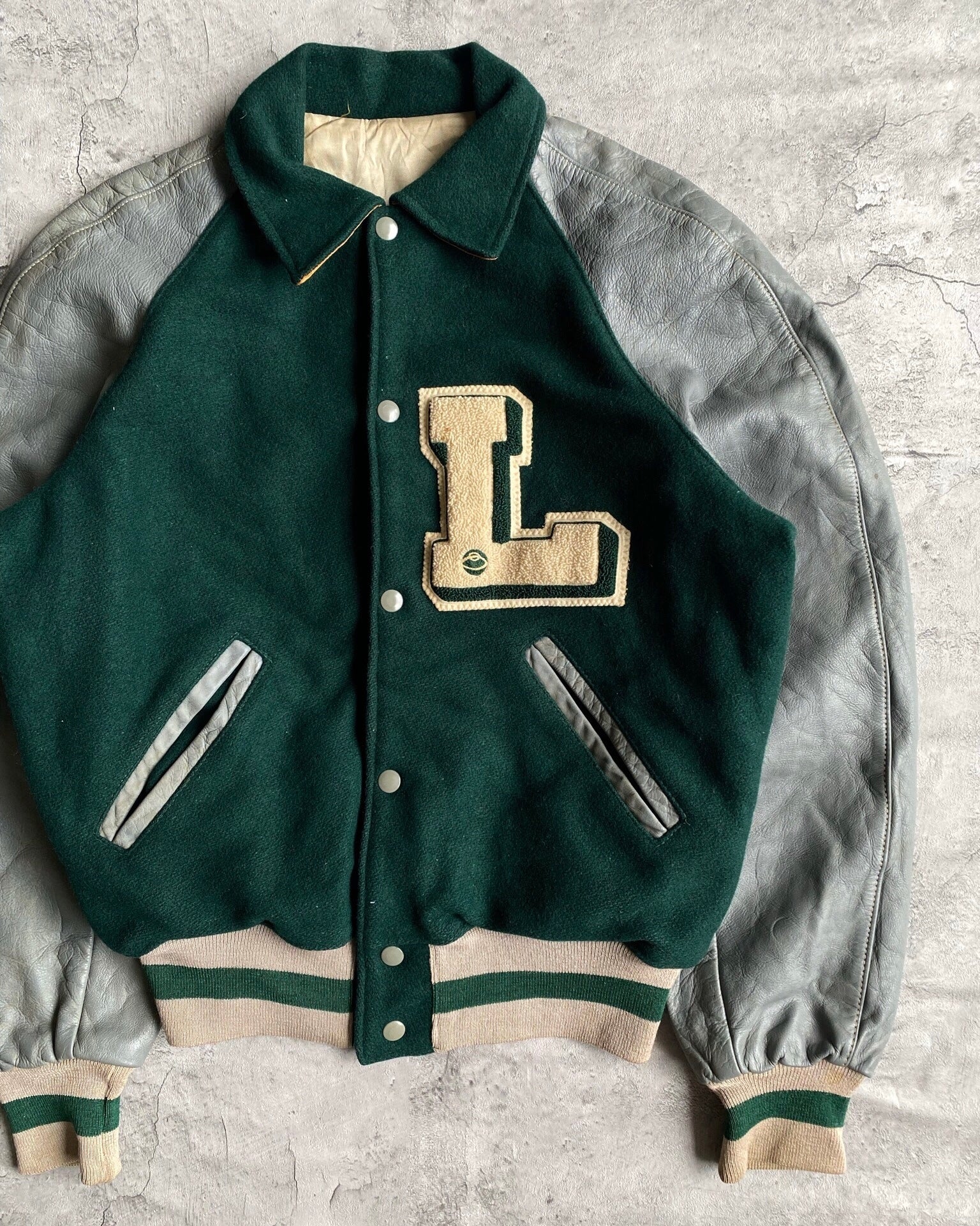 1965 'L' LETTERMAN RAGLAN VARSITY JACKET (S-L)