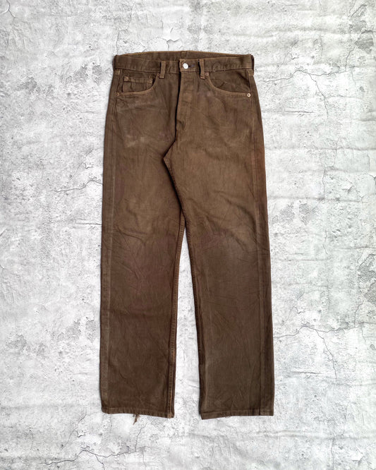 1990S DARK BROWN LEVI'S 501 JEANS SIZE (32X34)