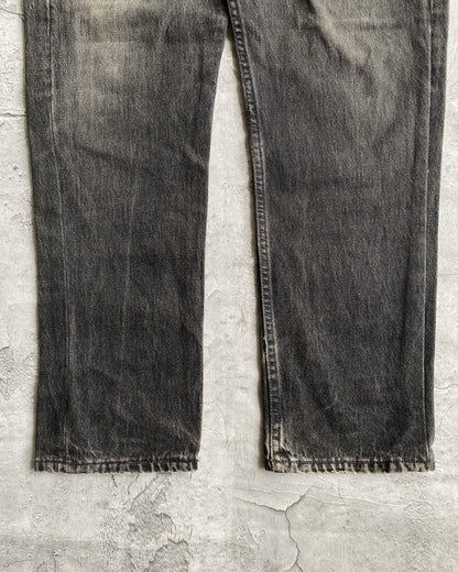 1990S FADED BLACK LEVI'S 501 JEANS (33X30)