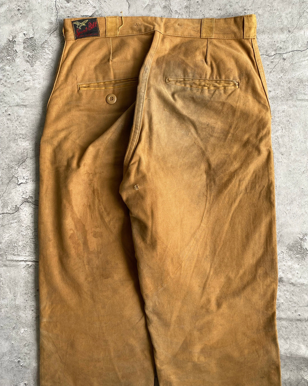 1970S LEATHER DOUBLE KNEE HUNTING TROUSERS (30-32)