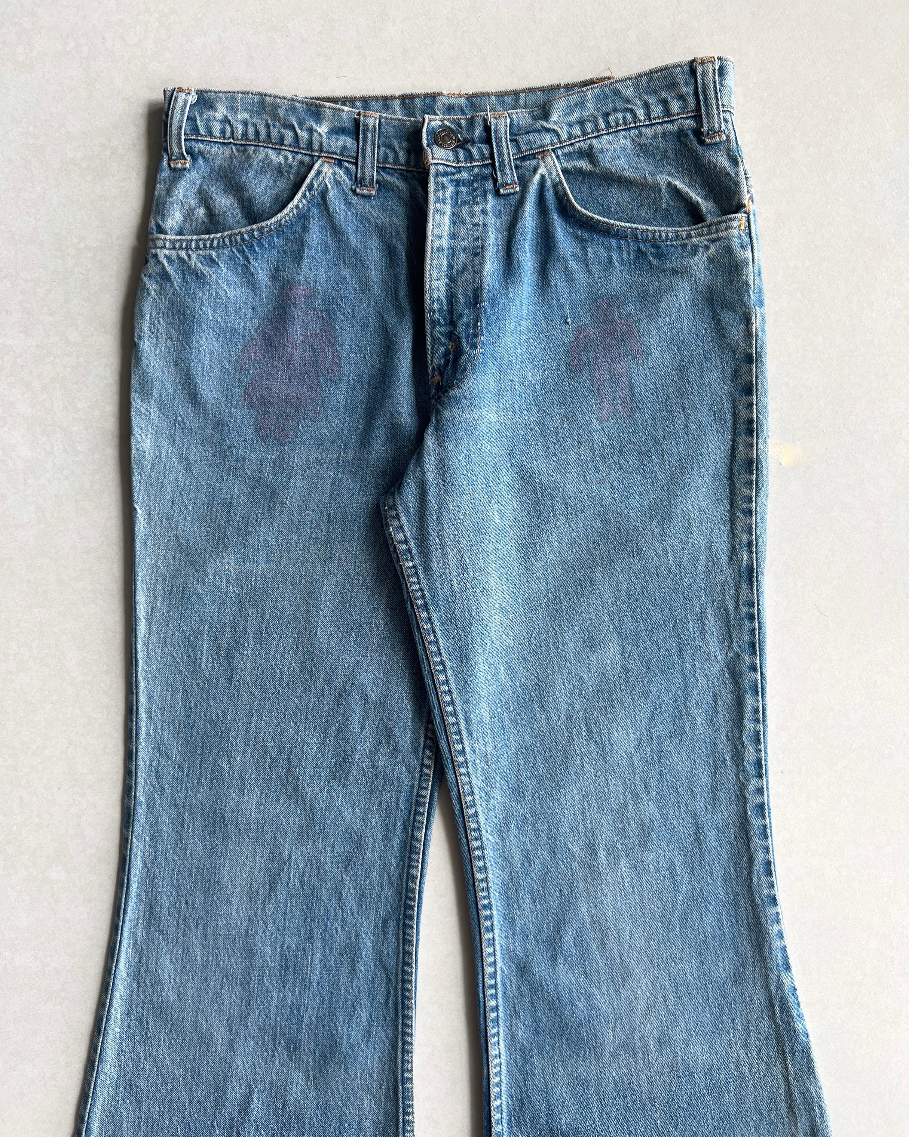 1970S FADED WASHED LEVI'S 684 BOOTCUT JEANS (34X34)