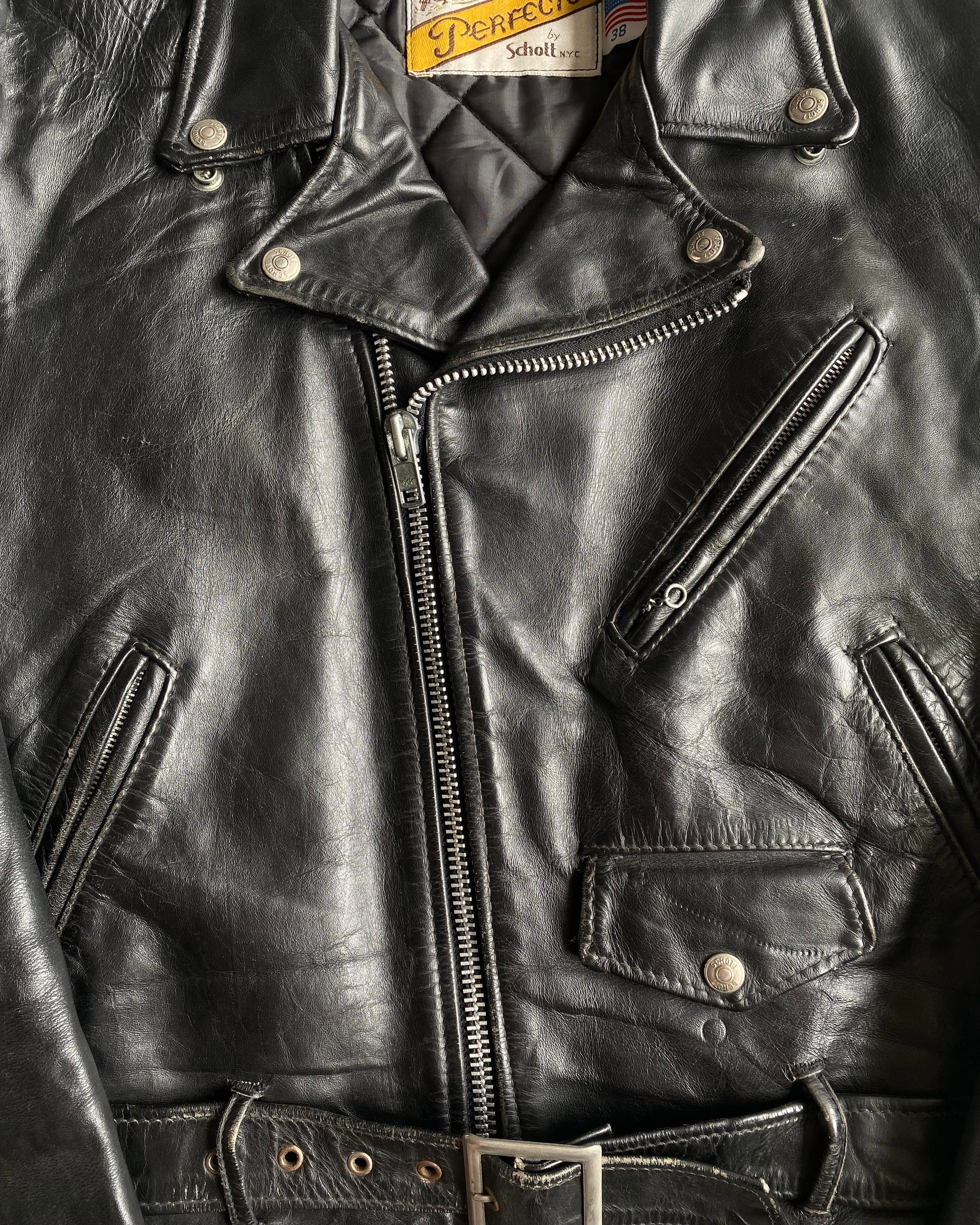 1980S SCHOTT PERFECTO 618 LEATHER BIKER JACKET (M)